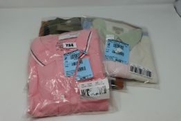 One as new J Crew Stretch Piqué Double-tipped Polo Shirt size XL (Colour: pink. Model: L0480). One