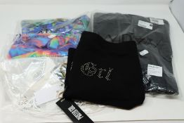 One as new Club Exx Royal Lovebug Tank Bodysuit size L. One as new Club Exx Hypnotic Mist Keyhole