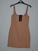One as new David Koma Crystal Strap Crepe Mini Dress size 10.