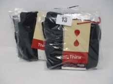 One as new Thinx black thong size M. One as new Thinx black hi-waist pants size M. One as new