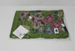 One as new Salvatore Ferragamo floral print green silk scarf (0717390).
