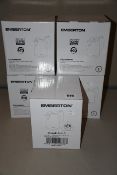 Five boxed as new Emberton Corsham brushed stainless steel kettles (1L).