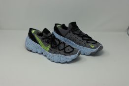 One as new Nike Space Hippie 04 size UK 8 (Colour: grey/blue).