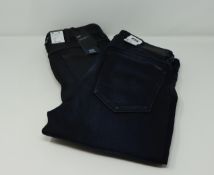 One as new G Raw Knee zip high women skinny jeans (Colour: Worn in tidal cobler. Size 27/32.