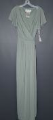 One as new David's bridal mint long dress size 12.