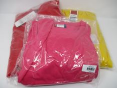 A large quantity of as new Clique t-shirts and hoodie of various colours to include: black, red,