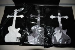 One as new Elvis Jesus Vince white shirt size M. One as new Elvis Jesus Thrilla black shirt size