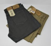 One as new Ralph Lauren grey Sullivan slim jeans size 33/32. One as new Ralph Lauren khaki