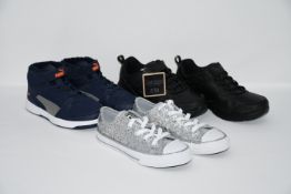 One as new Puma Kids Rebound Layup Fur SD V PS size UK kids 12. One as new Converse All Star Lo