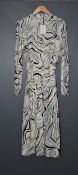 One as new Chinti & Parker belted printed twill midi dress size 12.