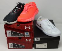 One as new Under Armour Women's UA HOVR STRT Sportstyle black Shoes size 8. One as new Under