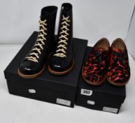 One as new Chapter 2 Jackdaw black boots size 33. One as new Chapter 2 Swift pink leo shoes size