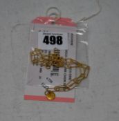 One as new Alighieri Baby Lion Cub necklace with paperclip chain.