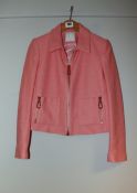 One as new Sandro Cropped Jacket In Pink size 36.