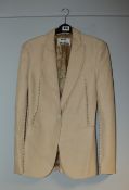 One as new Acne Studios blanket-stitch suit jacket Cream beige 2 (size unknown).