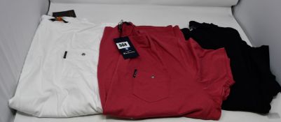 One men's as new Ben Sherman black t-shirt size XL. One men's as new Ben Sherman pink t-shirt size
