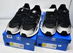Two as new Adidas Tresc Run Shoes size UK 10.5 (EG7394).