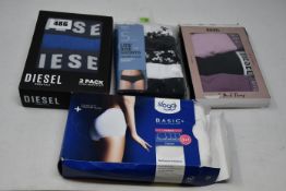 One as new Diesel Classic Boxer brief size L (pack of 2). One as new Diesel Thong size XS (pack of