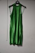One as new Galvan London Satin Mini Sienna dress size 40 (Jungle green. 120SGCD100404JG).