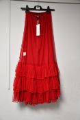 Two as new Amandine Red Lagenlook Petticoat size unknown (6011).