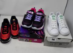 One as new Adidas Stan Smith white trainers size UK 3.5. One as new Nike Air Max Plus 