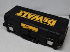 A boxed as new DeWalt 110v angle grinder (DWE4206k).