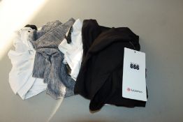 One as new white Swifty Tech Racerback 2.0 size 10 (some marks on the front. Security tag attached).