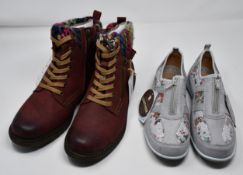 One as new Pavers wide fit trainers size UK 7 (BRK32001). One as new Pavers Knitted Cuff ladies