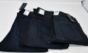 One as new G Raw high skinny women jeans (Colour: dark aged. Size 29/30. Model: 3301). One as new