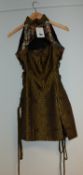 One as new Kim Shui Halter Brocade Qi Pao Dress size XS.