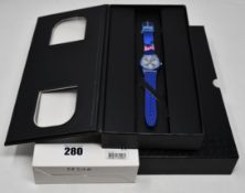 A boxed as new Swatch Licence To Kill 2020 James Bond Collection watch.