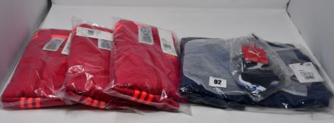 Two girl's as new Adidas 3-Stripes Tricot tracksuit size 2-3 Y (GD6175). One girl's as new Adidas