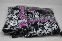Two as new Jaded London Ridin' Dirty Graffiti Print Oversized Hoodie size 10.