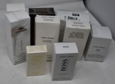 Seven assorted tester parfum/eau de toilette to include Lacoste, Calvin Klein, Hugo Boss and two
