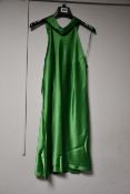 One as new Galvan London Satin Mini Sienna dress size 42 (Jungle green. 120SGCD100404JG).