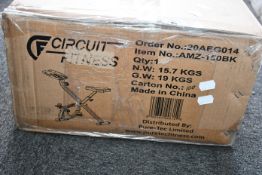 One boxed as new Circuit Fitness AMZ-150BK Foldable Bike.