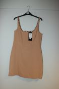 One as new David Koma Crystal Strap Crepe Mini Dress size 14.