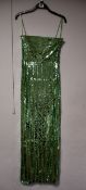One women's as new Galvan London Green Stargaze Bandeau Dress size 36 (120SEDR002404JD).