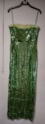 One women's as new Galvan London Green Stargaze Bandeau Dress size 38 (120SEDR002404JD).