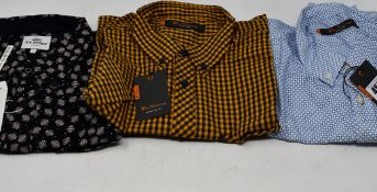 One men's as new Ben Sherman Short Sleeve Scratch Print shirt size L. One men's as new Ben Sherman