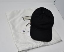 One as new Gucci Original GG canvas baseball hat with Web. Colour: black.