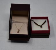 An as new Angara ruby teardrop pendant (0.40 carat Natural AAA ruby in prong setting) with