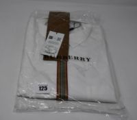 One as new Burberry white icon stripe shirt size XL.