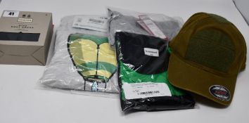 One boy's as new Fortnite 2 piece pyjama set size 11/12 yrs. One as new Le Coq Sportif black/green