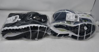 One as new Mizuno Wave Skyrise black trainer size UK 8. One as new Mizuno Wave Inspire light blue