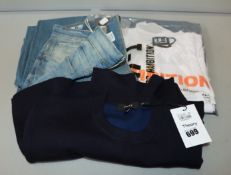 One as new G-Star Raw 3301 Loose jeans. Size W31 L36. One man's as new Kings Ambition KA-1 t-shirt