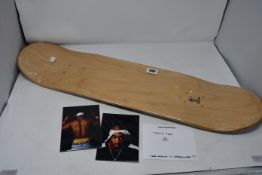 One as new One Love Chi Modu X Biggie smalls skateboard (unknown certificate of authentication).