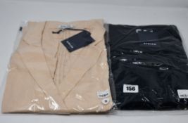 One as new Stelen Jona ribbed navy dress size S. One as new Stelen Stefania silky blazer size S.