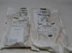 Six pairs of as new Ansell electricians gloves, size 9 (length 11, cuff RB, code: 801296).