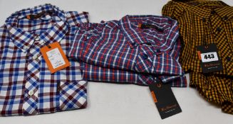 One men's as new Ben Sherman House Checked Long Sleeved shirt size XL. One men's as new Ben